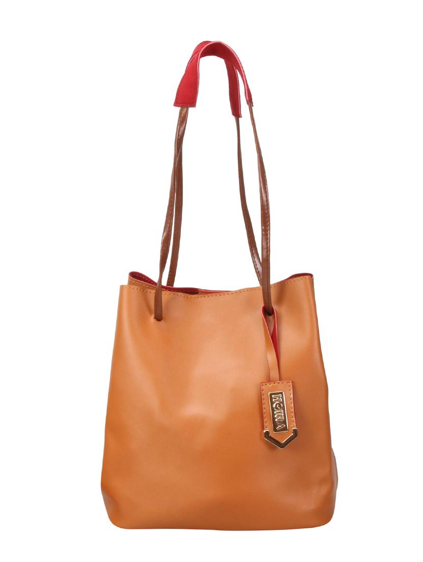 tan leatherette tote - 12996874 -  Zoom Image - 0