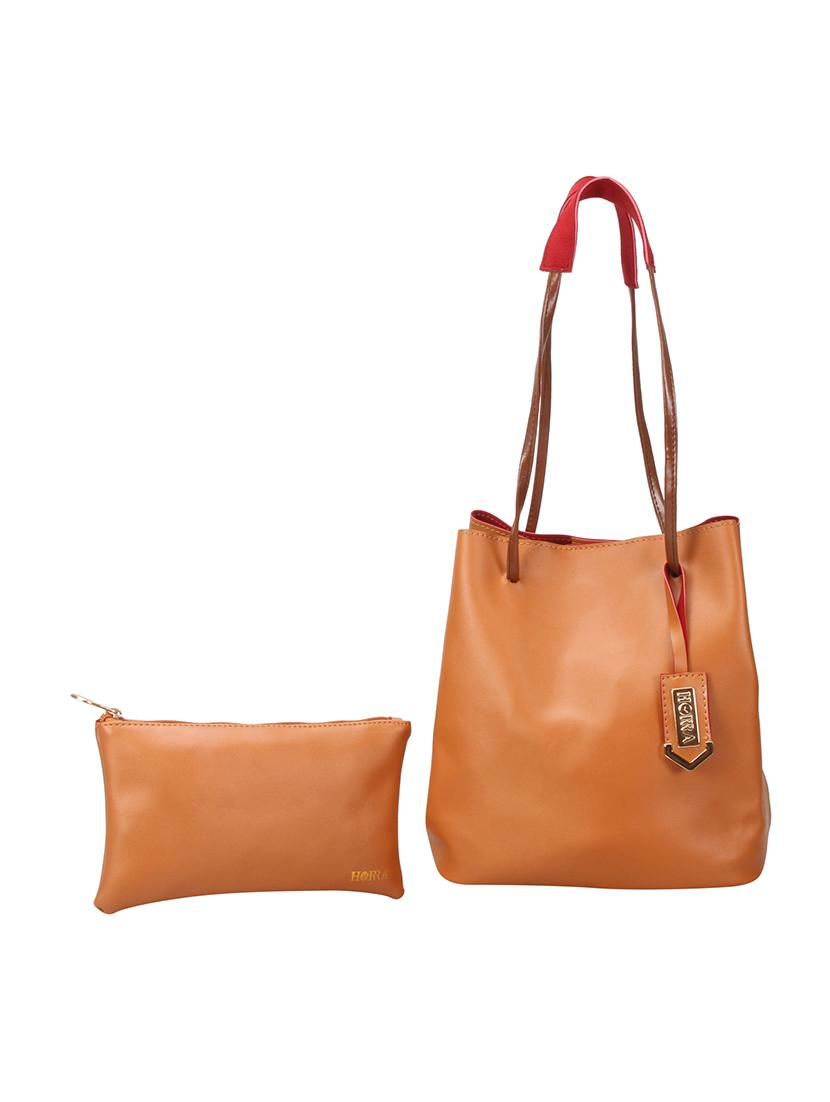 tan leatherette tote - 12996874 - Standard Image - 3
