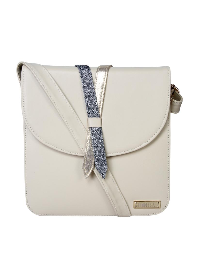 white leatherette sling bag - 12996880 - Zoom Image - 0