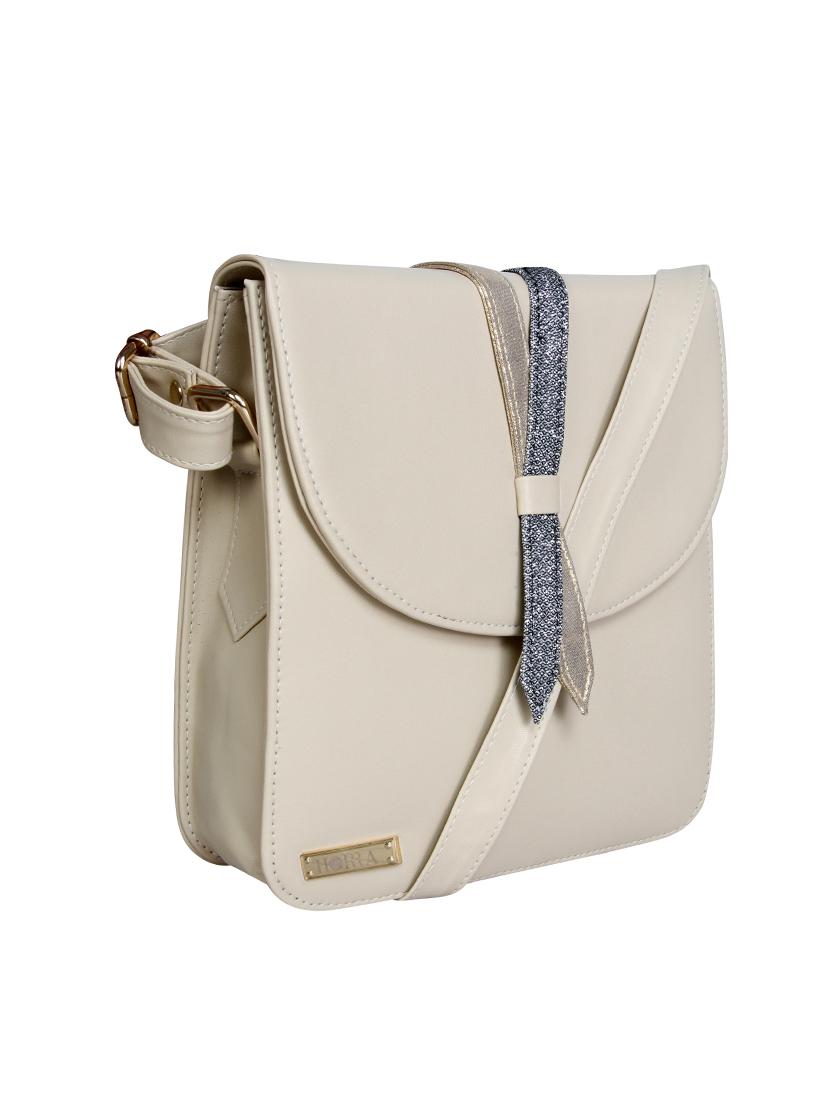 white leatherette sling bag - 12996880 - Standard Image - 3