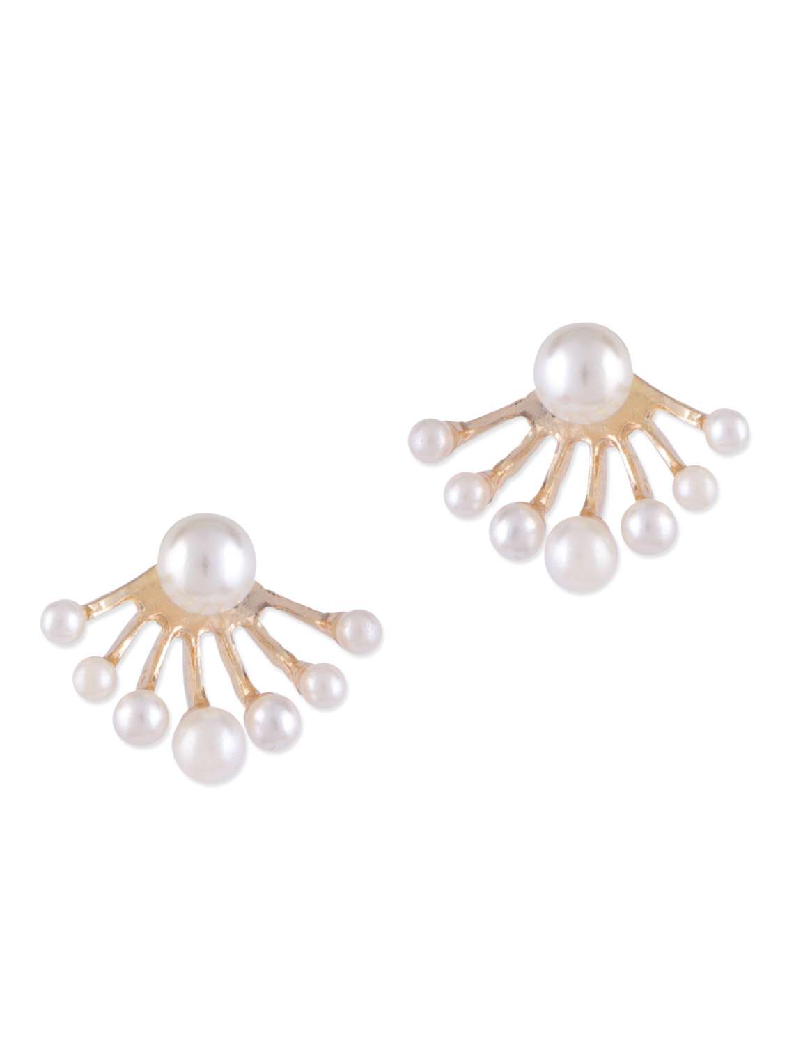 pearl embellished gold stud