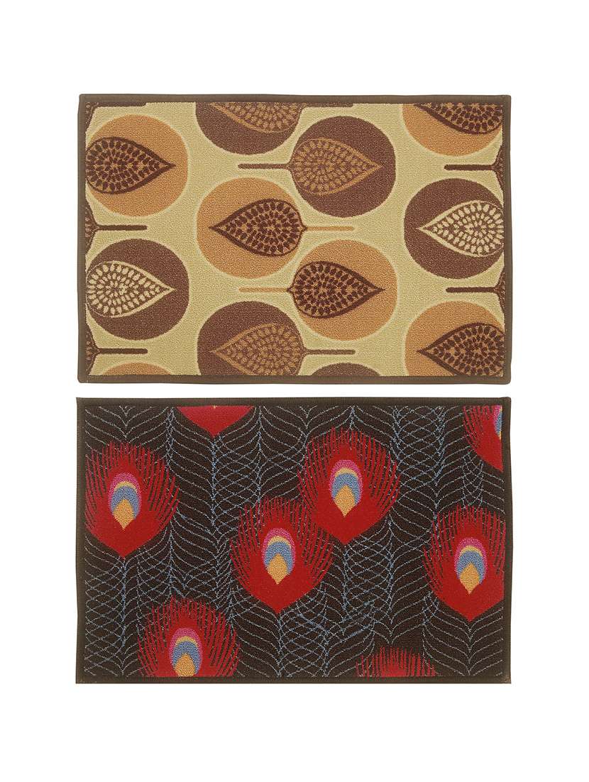 bianca set of 2 splender door mat with  hd rubber backing.