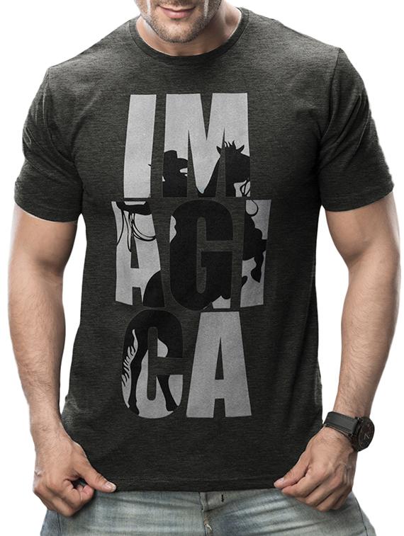 charcoal grey cotton printed t-shirt