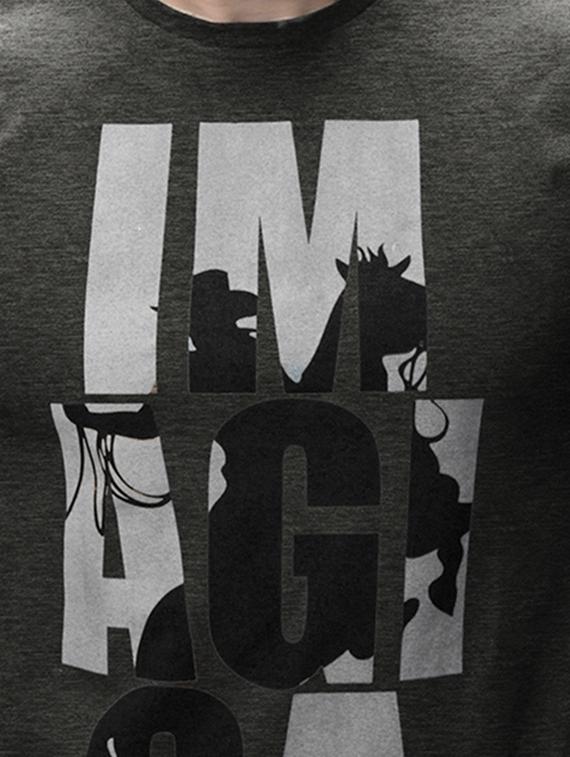 charcoal grey cotton printed t-shirt - 13004327 - Standard Image - 3