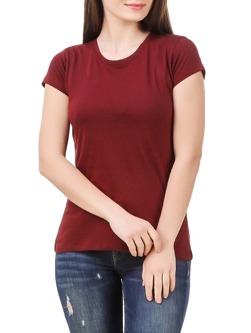 round neck solid tee - 13005754 - Standard Image - 0