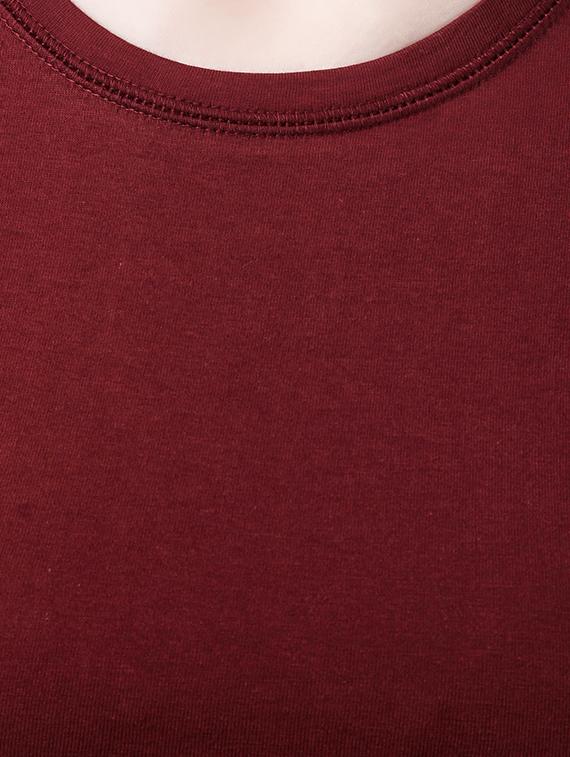 round neck solid tee - 13005754 - Standard Image - 3