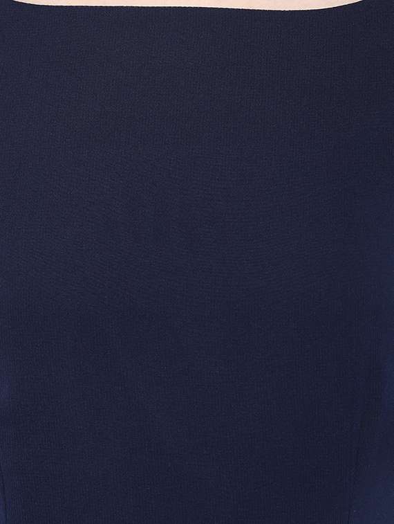 navy blue printed dress - 13009773 - Standard Image - 3