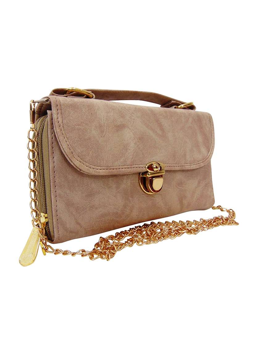 beige leatherette sling bag - 13022370 -  Standard Image - 3