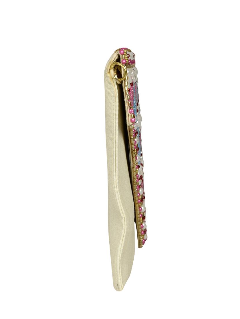 beige silk sling bag - 13023100 - Standard Image - 3