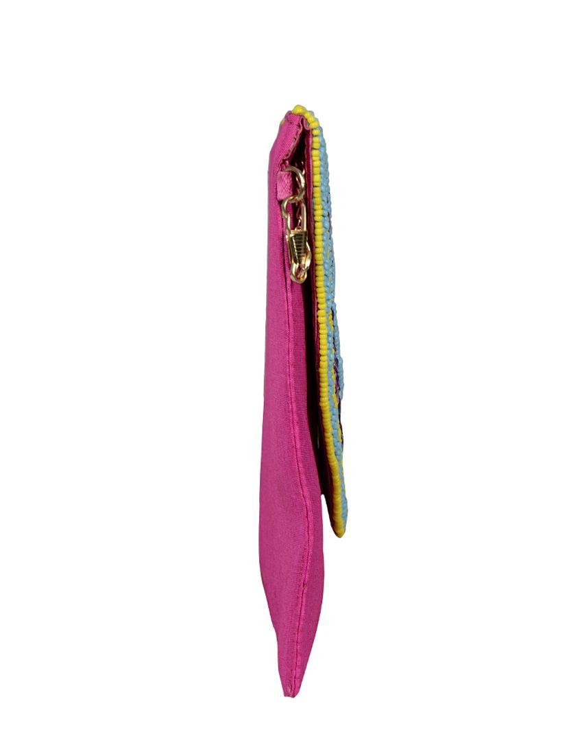 pink silk sling bag - 13023107 - Standard Image - 3
