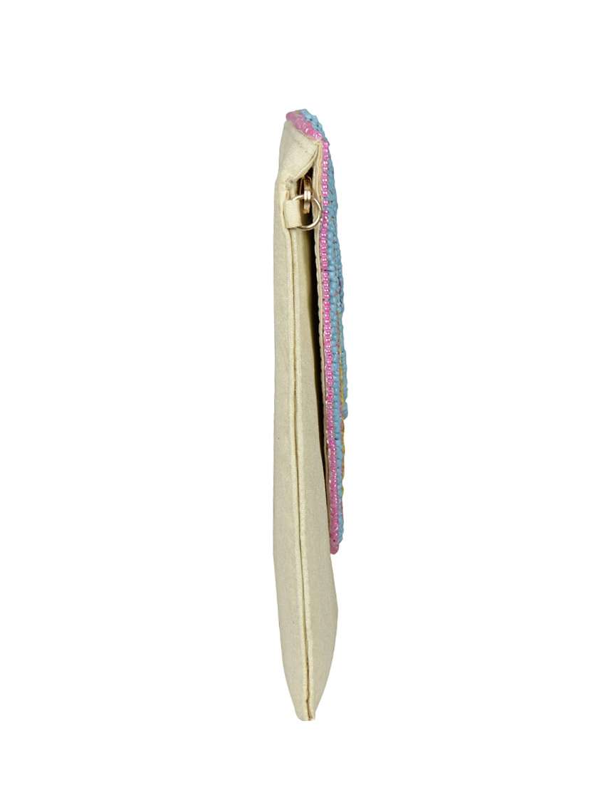 beige silk sling bag - 13023108 - Standard Image - 3