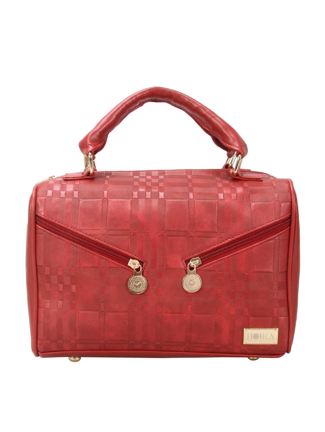 maroon leatherette handbag - 13027846 - Zoom Image - 0