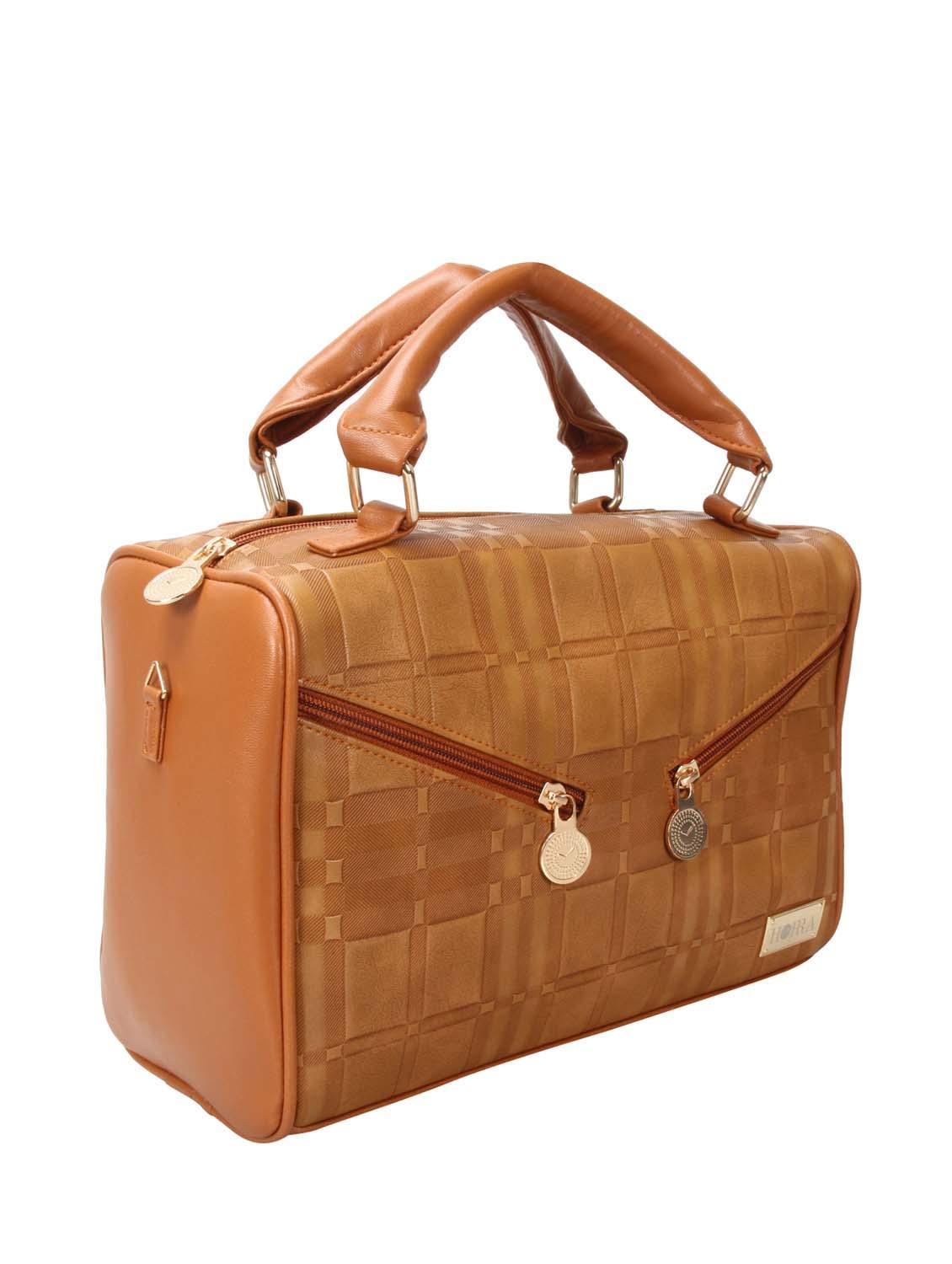brown leatherette handbag - 13027848 - Standard Image - 3