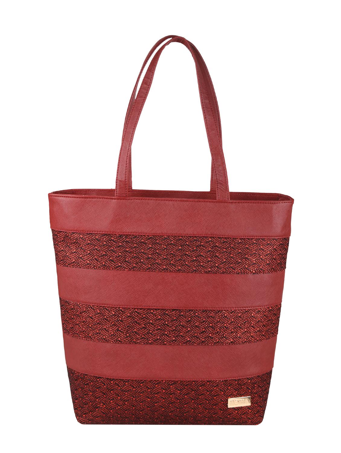 maroon leatherette handbag - 13027852 - Zoom Image - 0