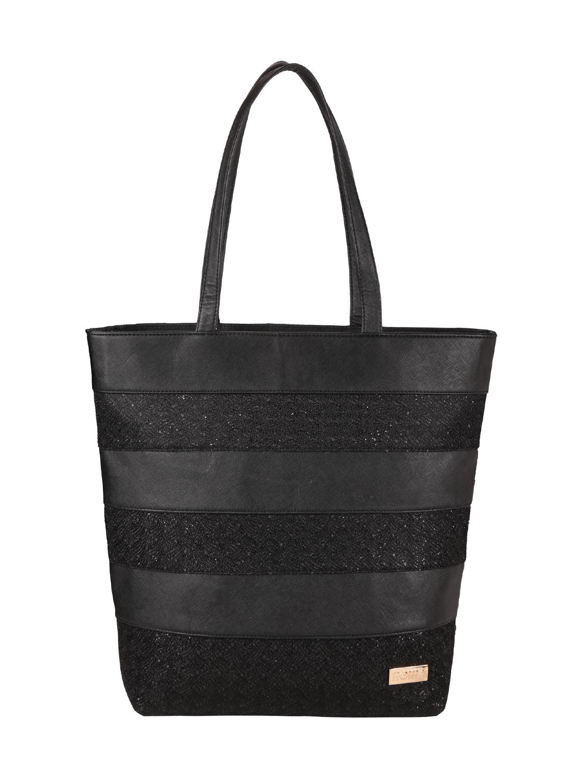 black leatherette handbag - 13027855 - Zoom Image - 0