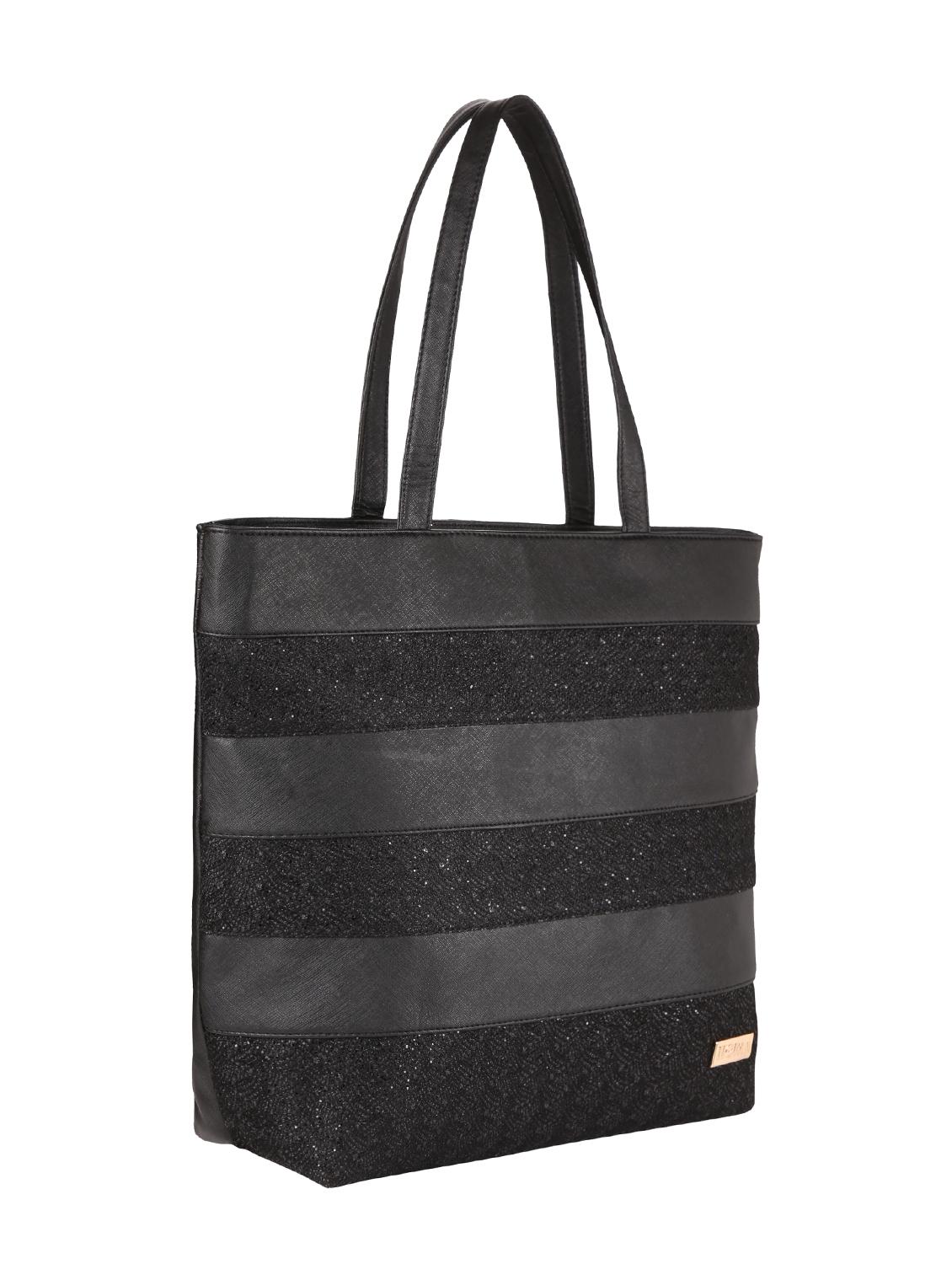 black leatherette handbag - 13027855 - Standard Image - 3