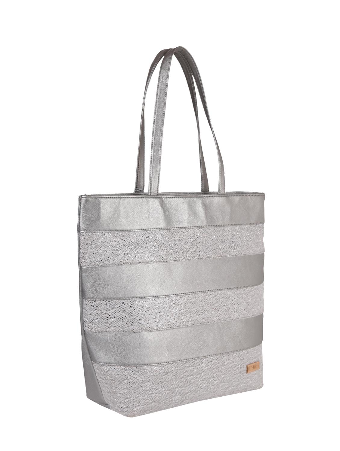 silver leatherette handbag - 13027856 - Standard Image - 3