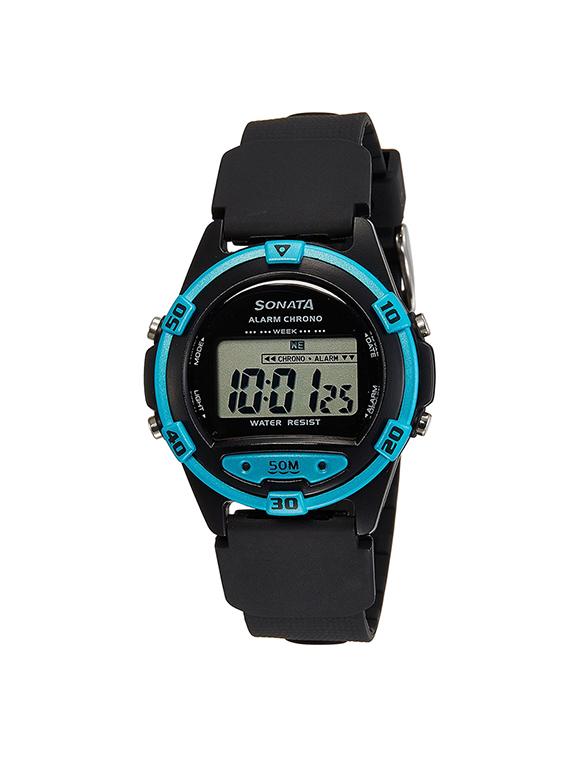 sonata digital grey dial men's watch 77046pp01