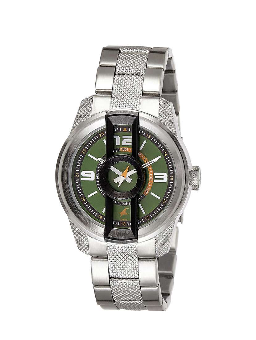 Buy online Fastrack Analog Green Dial Men's Watch 3152km02 from