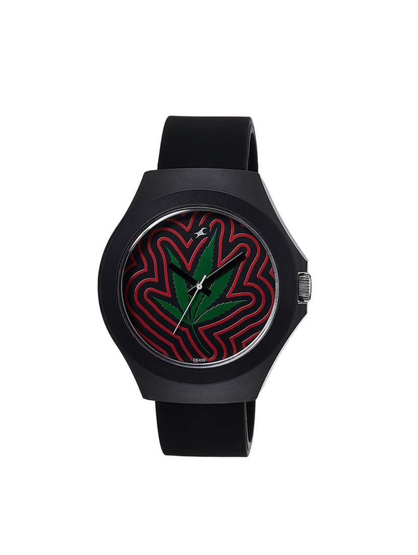 Buy online Fastrack Tees Analog Black Unisex Watch- 38004pp02 from