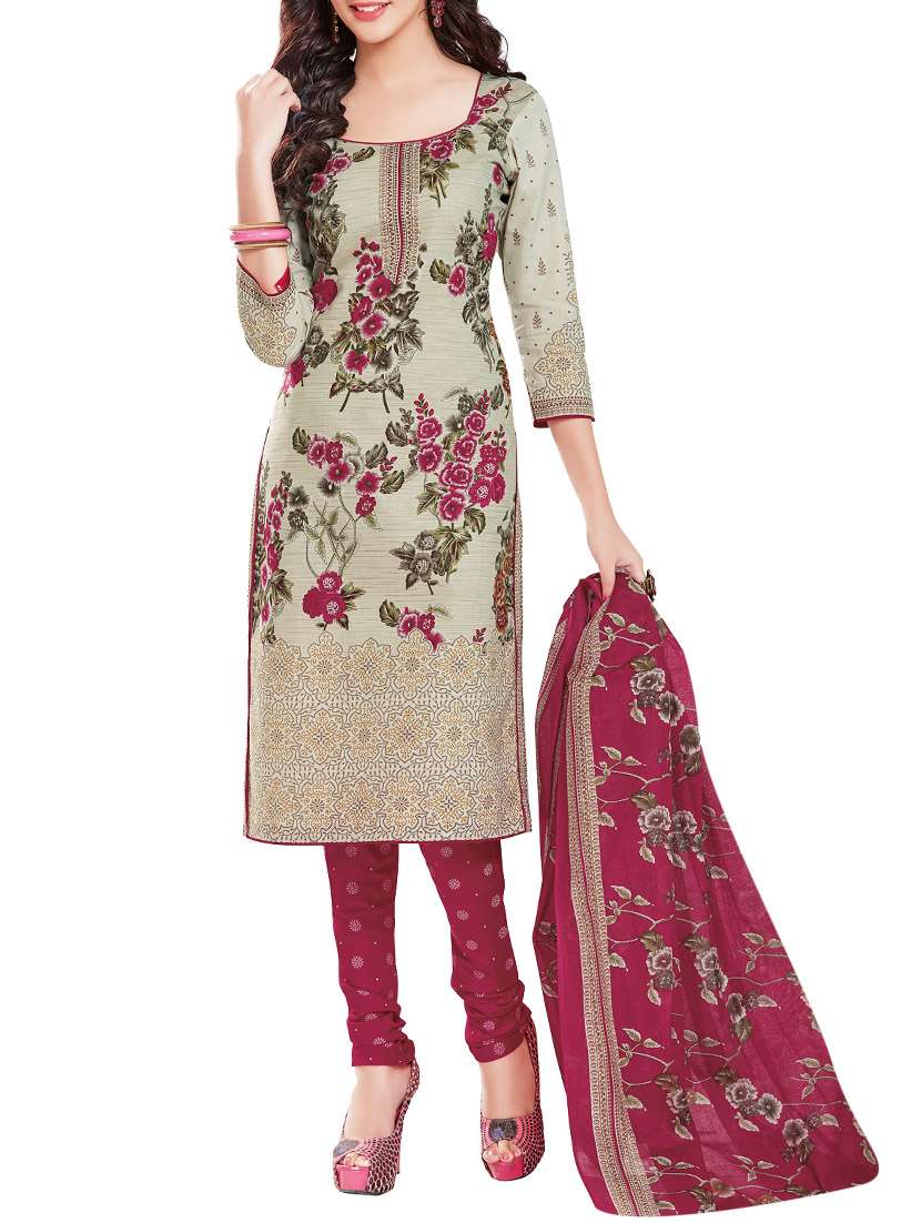 grey crepe churidaar suits unstitched suit