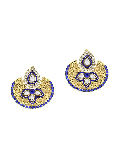gold metal drop earrings - 13042181 - Standard Image - 0