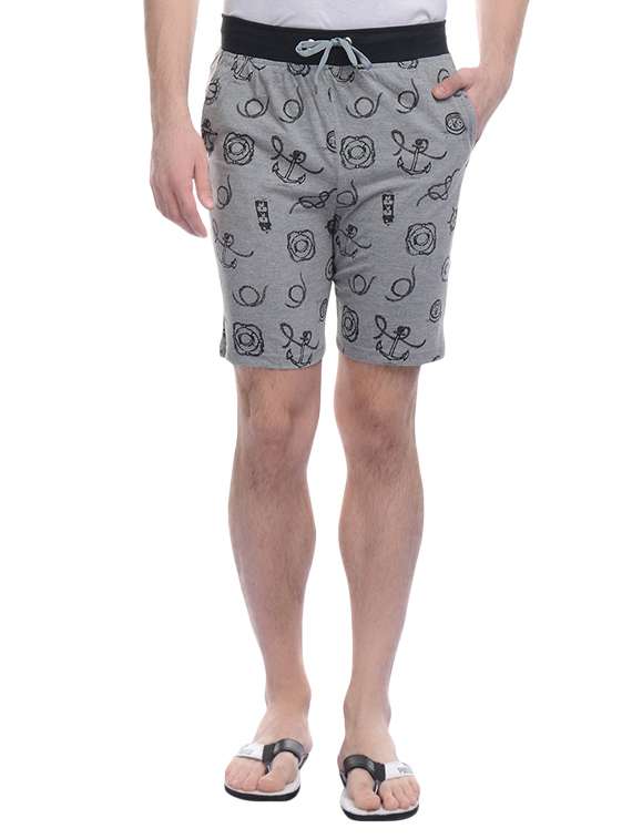 grey cotton shorts