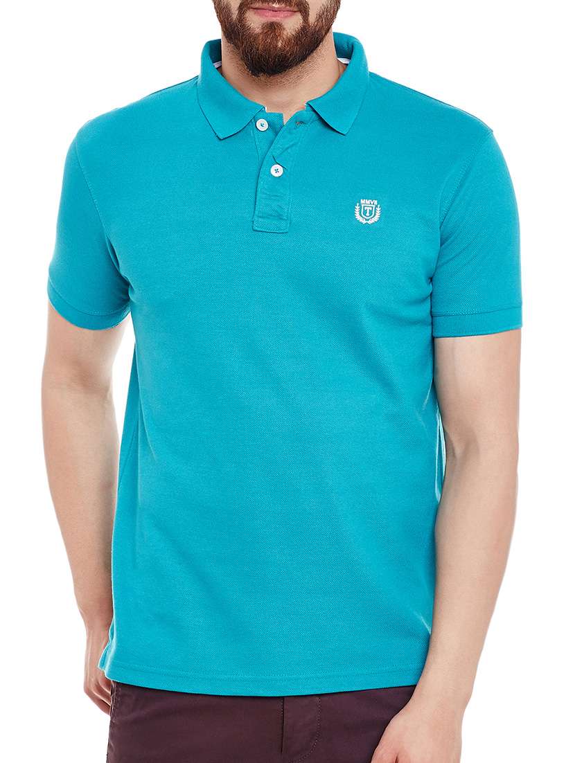 blue cotton t-shirt
