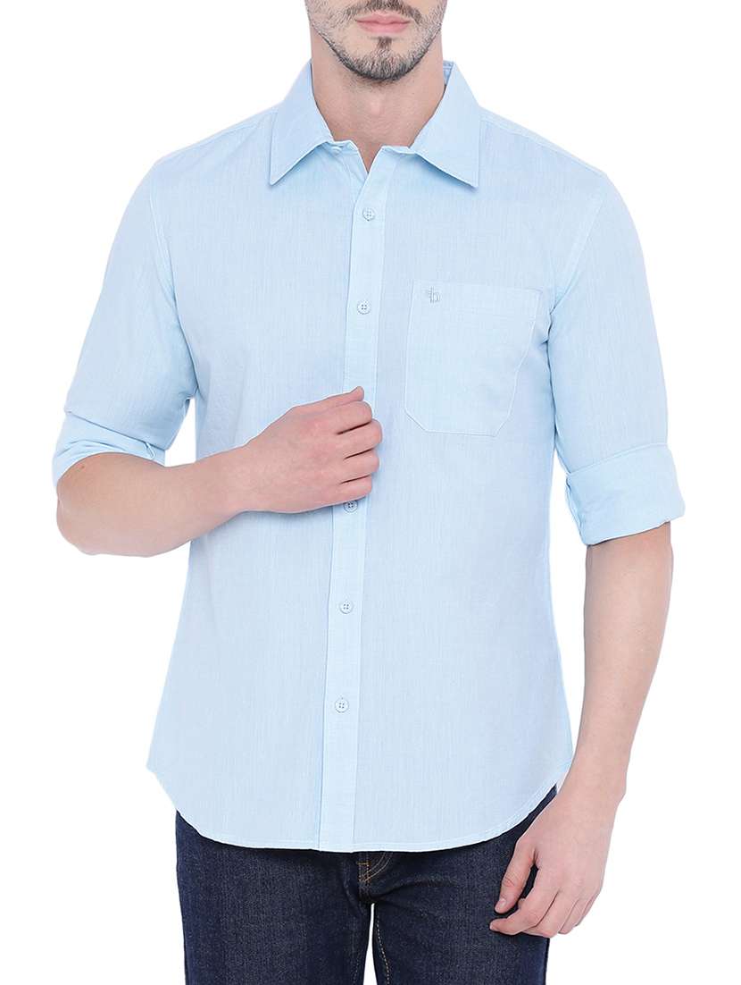 light blue cotton casual shirt