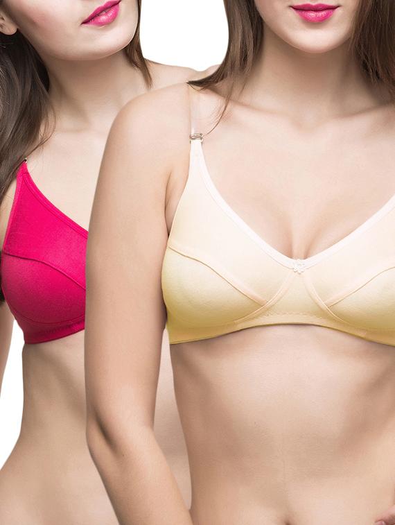 multi colored cotton regular bra combo - 13059602 -  Zoom Image - 0