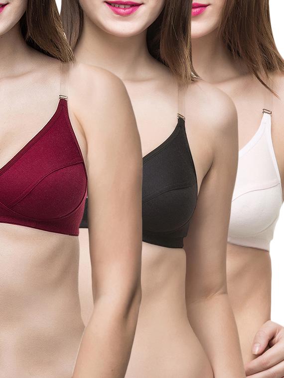 set of 3 detachable strap bra  - 13059667 -  Zoom Image - 0