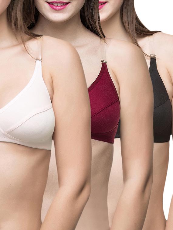 set of 3 detachable strap bra - 13059669 - Zoom Image - 0