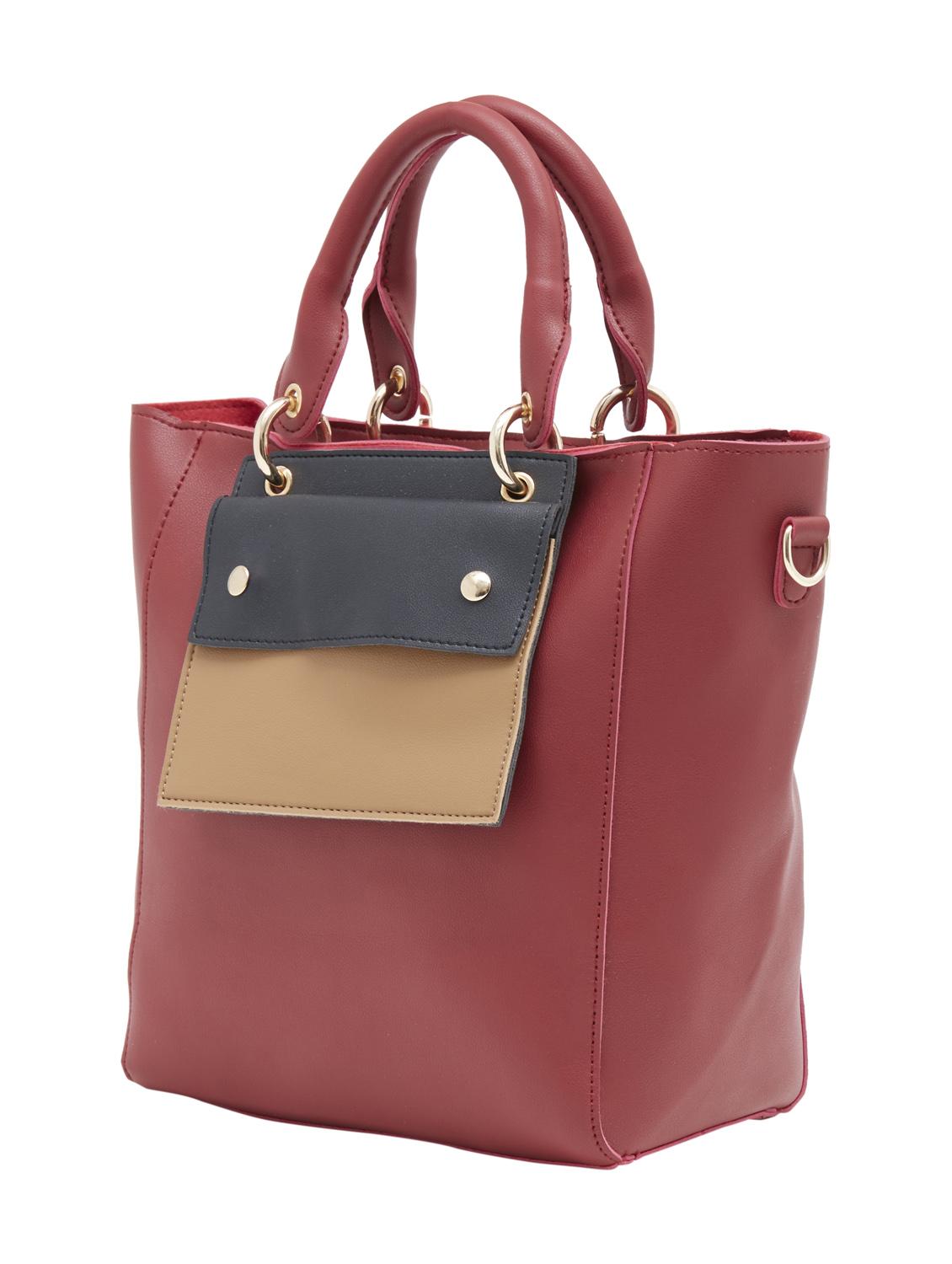 red leatherette tote - 13064526 - Standard Image - 3