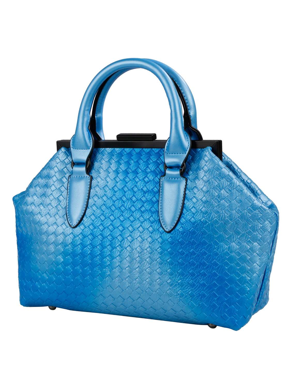 blue leatherette handbag - 13064538 - Standard Image - 3