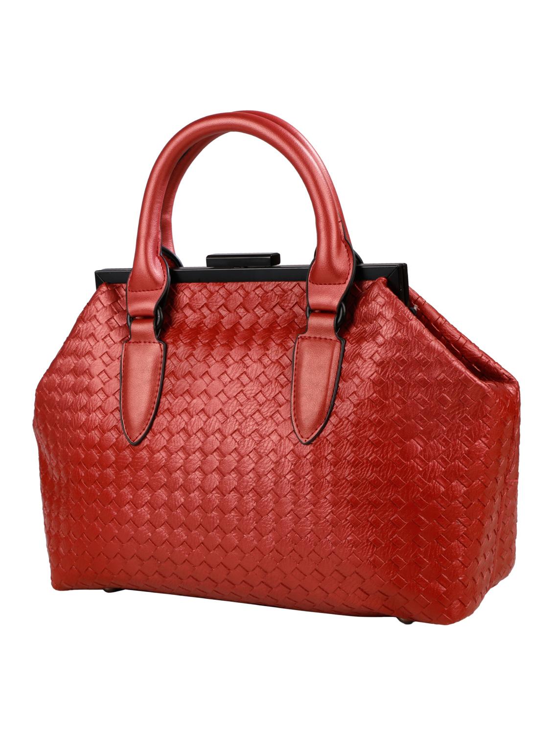 red leatherette handbag - 13064539 - Standard Image - 3