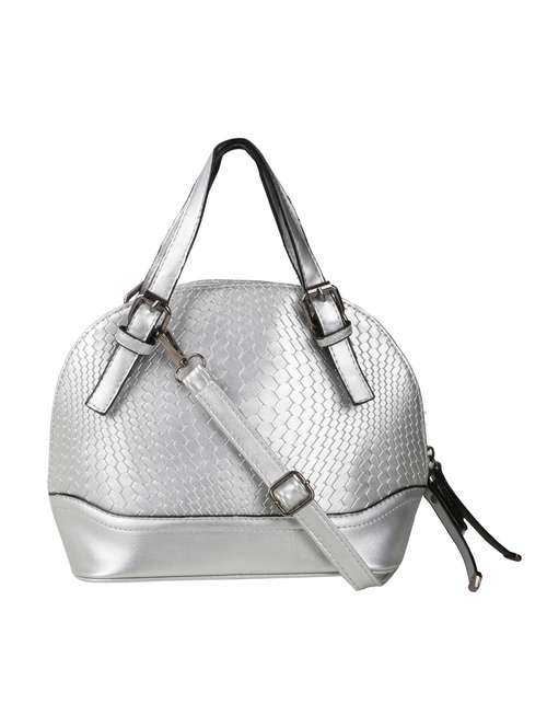 silver leatherette sling bag - 13064551 - Standard Image - 0