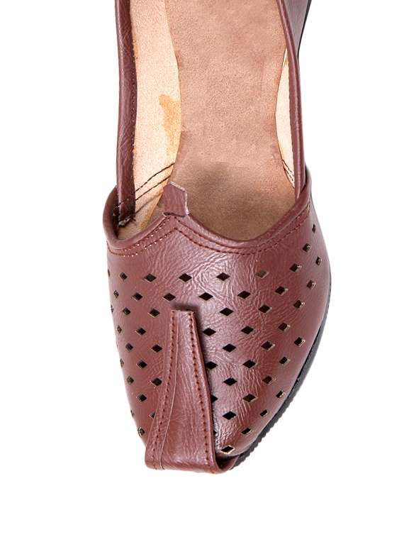 brown leatherette slip on juti - 13068448 - Standard Image - 3
