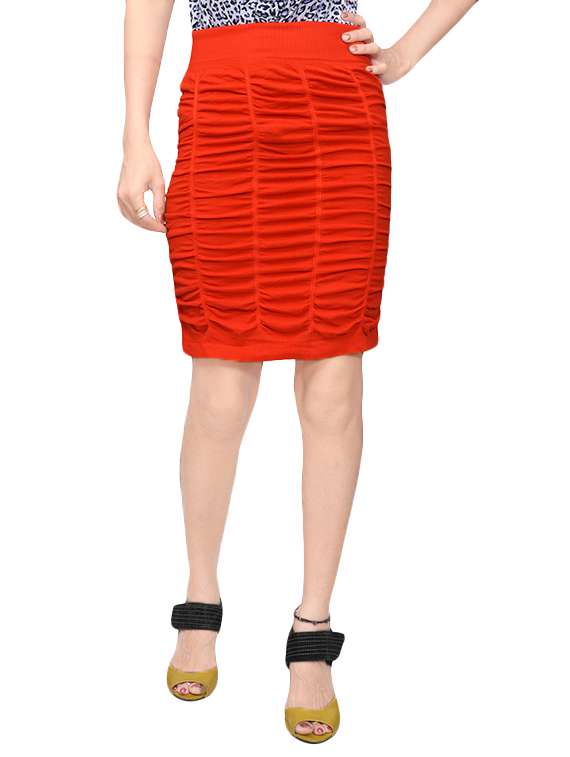 red rayon skirt - 13069109 - Zoom Image - 0