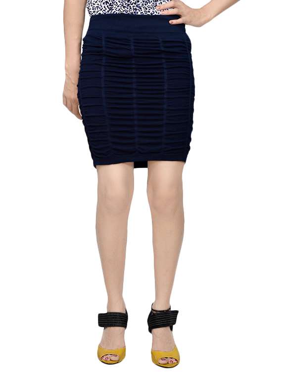 navy blue rayon skirt - 13069110 -  Zoom Image - 0