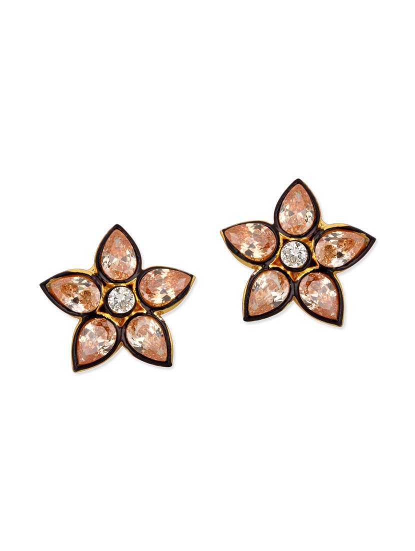 gold metal studs earrings