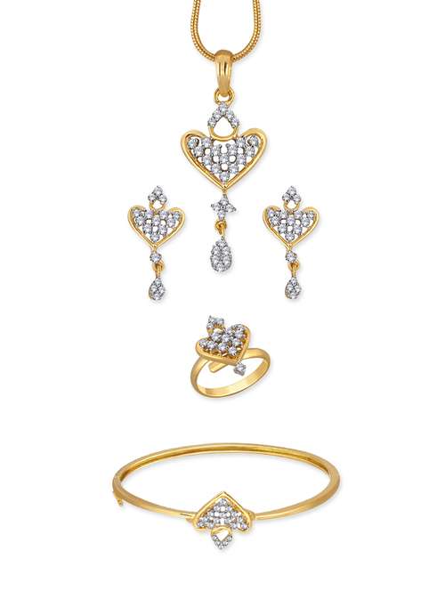 white brass pendants and earring - 13073277 -  Standard Image - 0