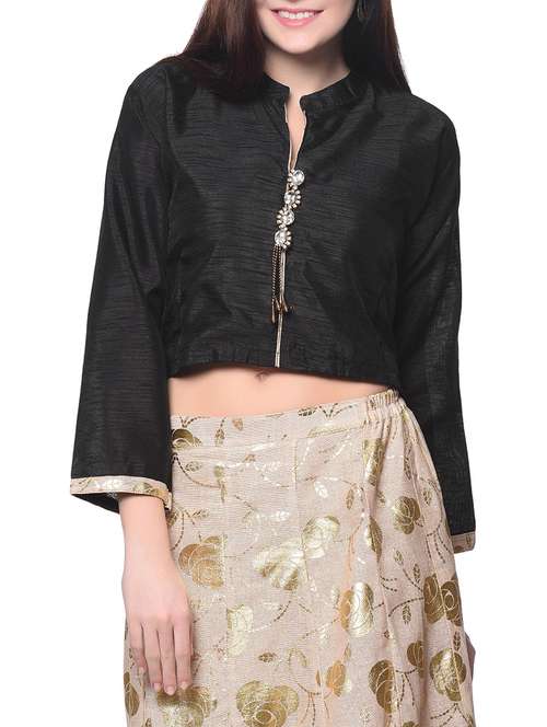 black cotton blouse - 13073744 - Standard Image - 0