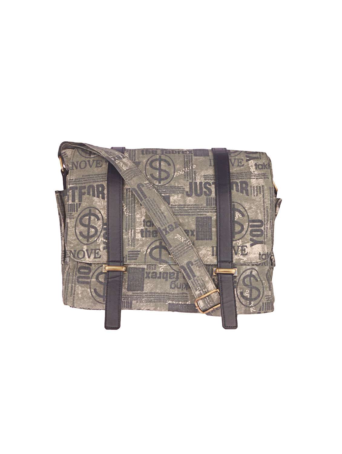 green canvas messengerbag