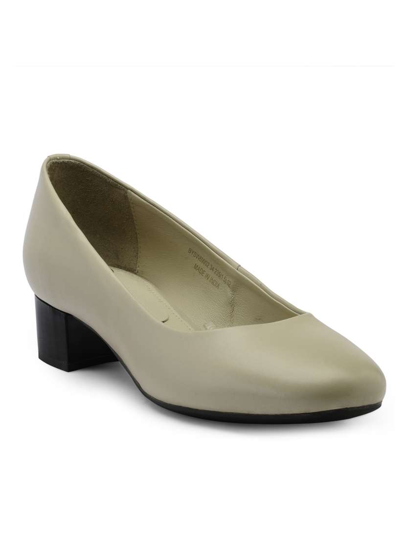 beige leather slip on formal shoes