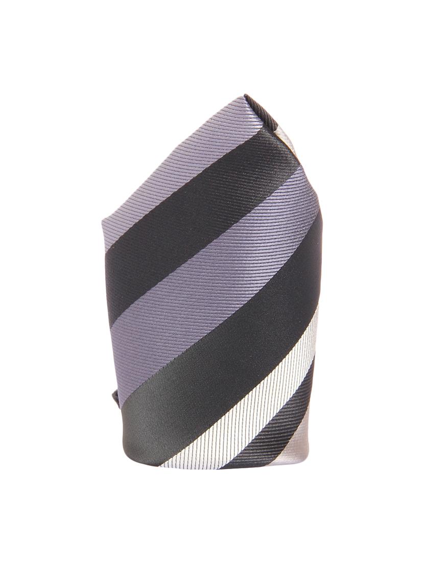 grey micro fiber tie and a pocket square - 13092537 - Standard Image - 3