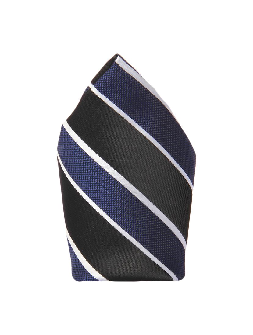 blue micro fiber tie and a pocket square - 13092545 - Standard Image - 3