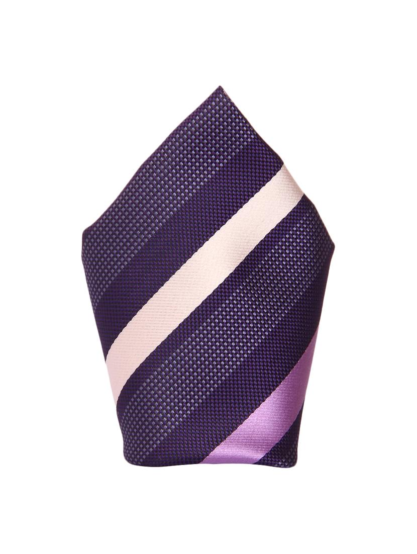purple micro fiber tie and a pocket square - 13092549 - Standard Image - 3