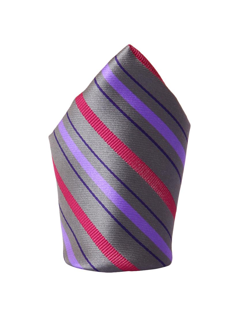 grey micro fiber tie and a pocket square - 13092551 - Standard Image - 3