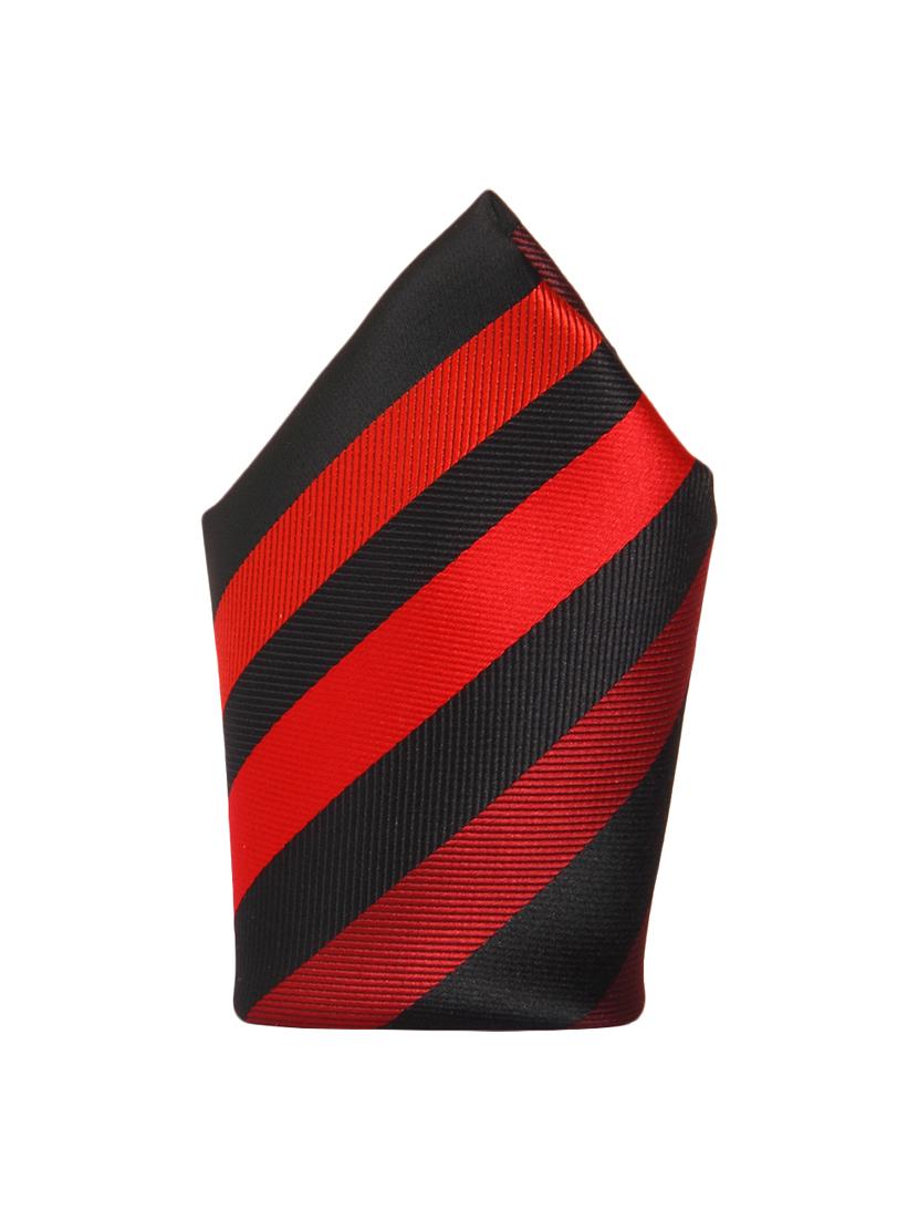red micro fiber tie and a pocket square - 13092561 - Standard Image - 3