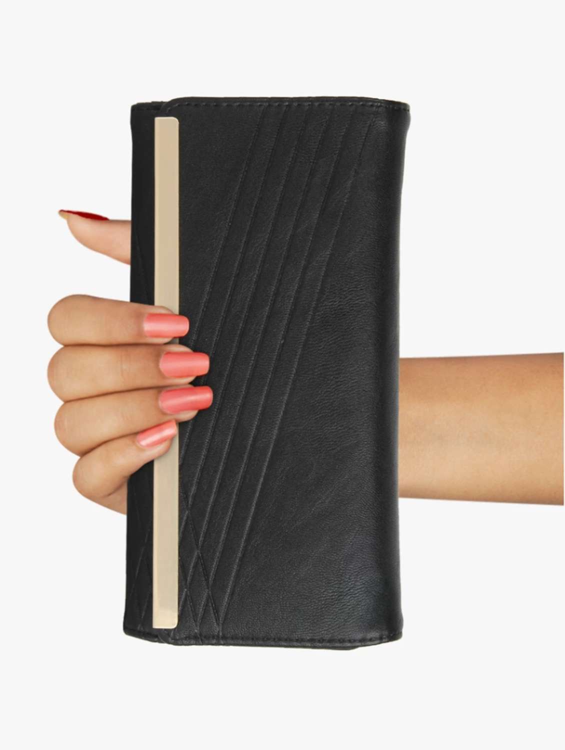 black leatherette wallet - 13093390 - Standard Image - 5